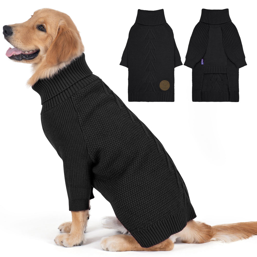 Sudadera cyeollo con cuello alto y manga para paseos fríos de perros grandes