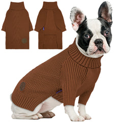 Sudadera cyeollo para perro con cuello alto, mantiene el cuello caliente.