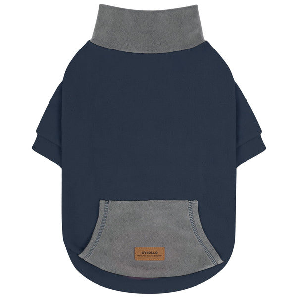 Sudadera de fleece cyeollo con cuello alto para perro, calor suave en paseos
