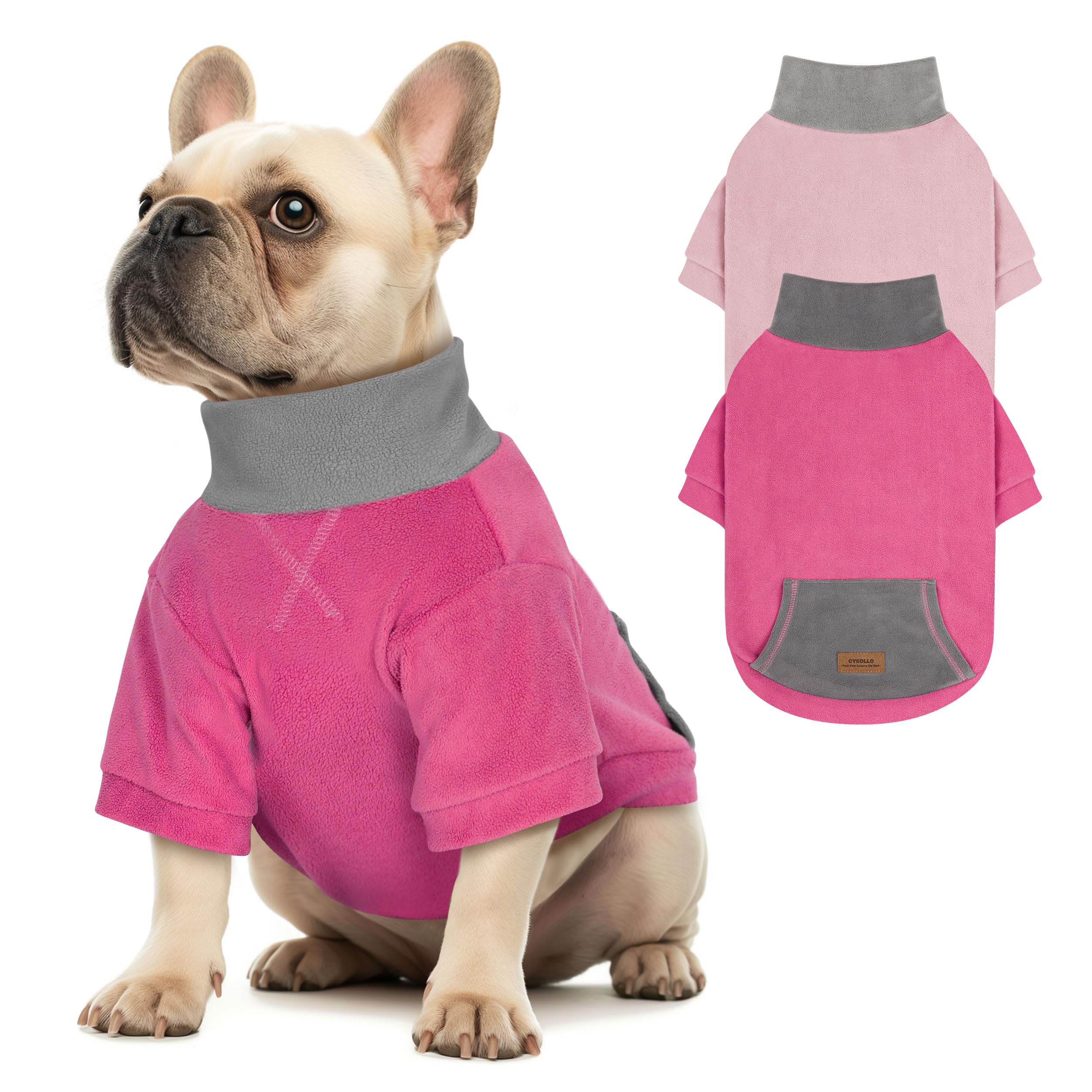 Cyeollo sudadera para perro rosa, abriga para paseos diarios
