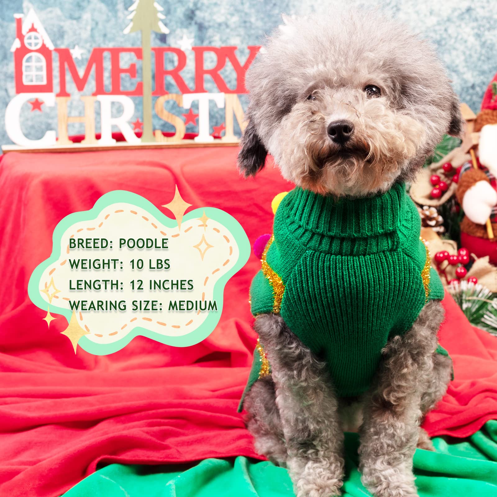 cyeollo suéter navidad para perro perfecto para paseos de invierno