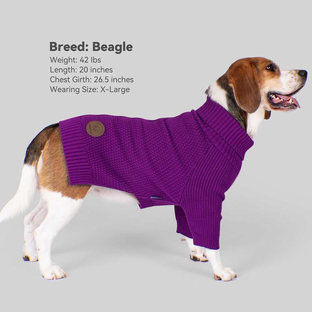 Estilo clásico y color sólido del suéter cyeollo para perros grandes.