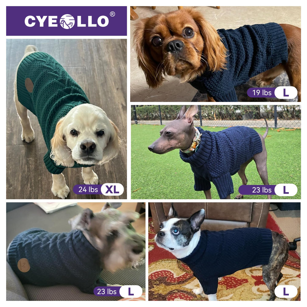 Prenda de invierno cyeollo para perro, tejido suave que ofrece calidez.