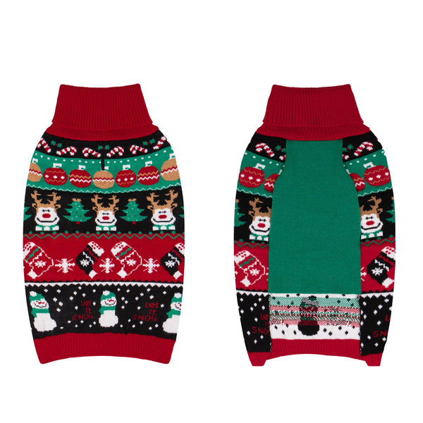 Cyeollo suéter perro Navidad tejido suave, ideal para piel sensible y uso diario