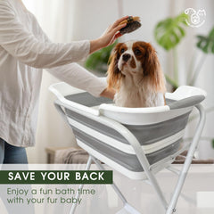 CYGNE baño ergonómico para perros, altura de 37-4 pulgadas, reduce esfuerzos