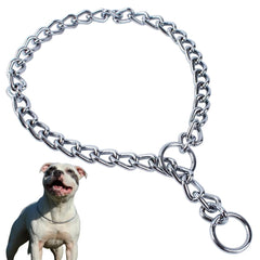 Cyhaen collar de cadena XL visto de frente para entrenamiento suave