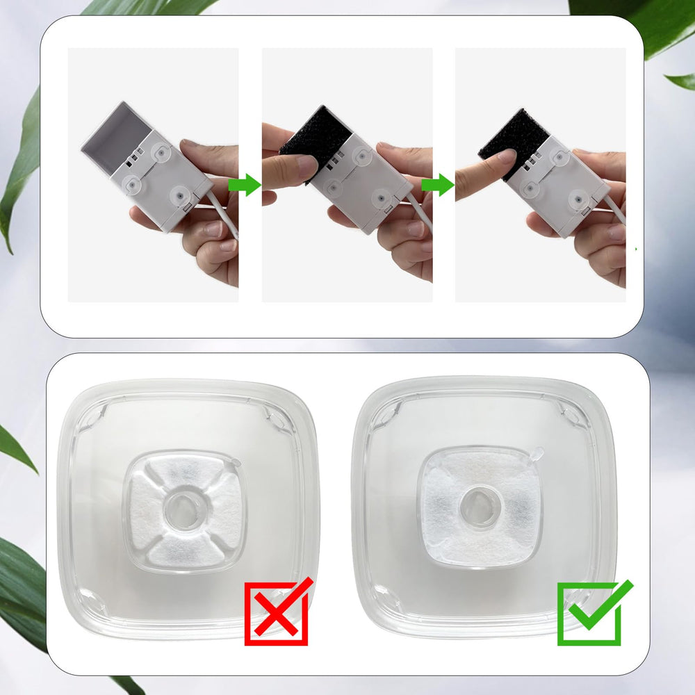 Filtros de esponja Cylomert para fuente de gatos, retienen residuos finos.
