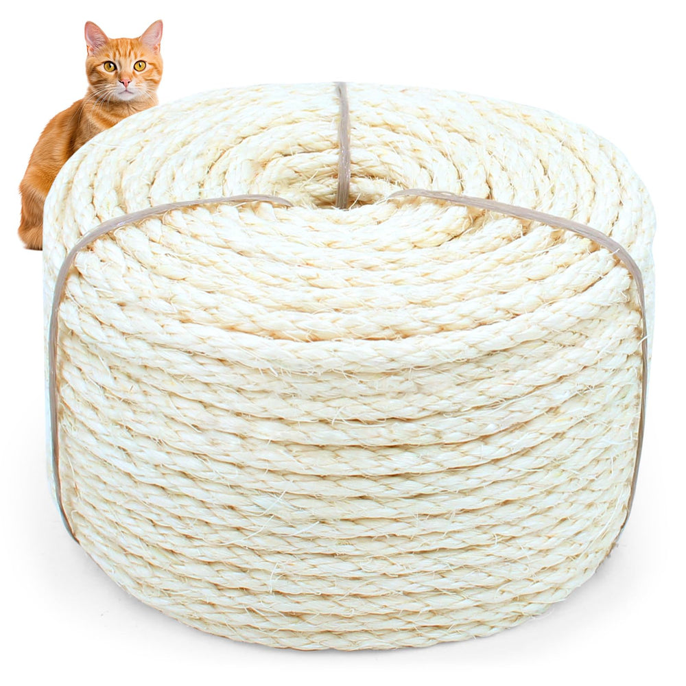 Cymuber cuerda sisal 6mm para rascador de gato, rasca y entretiene.