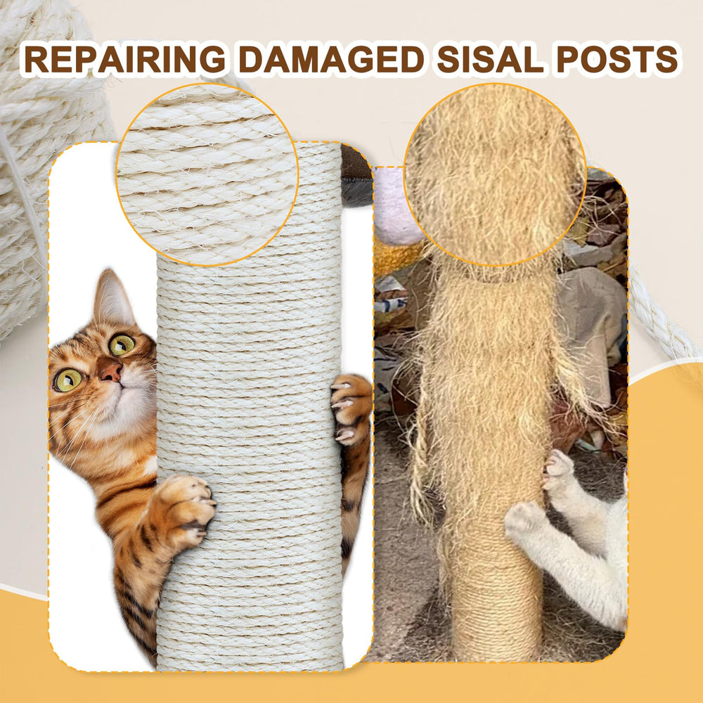 Cymuber cuerda sisal para proyectos DIY de juguetes para gatos.
