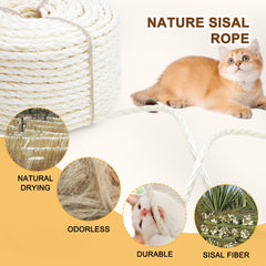 Cymuber cuerda sisal para juguetes caseros de gatos.