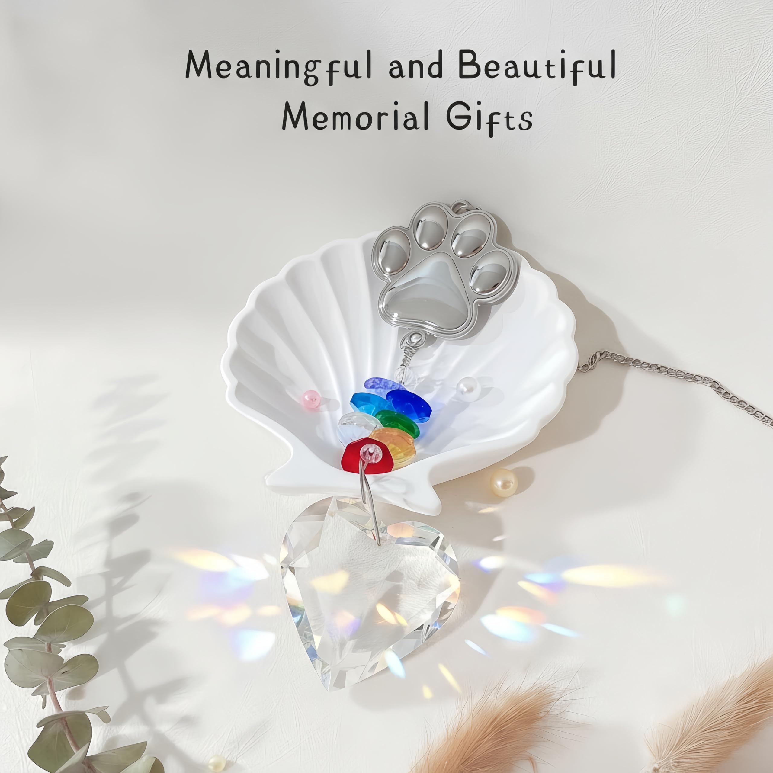 Cynlsum patitas corazón cristal: diseño tierno para conmemorar a tu compañero.
