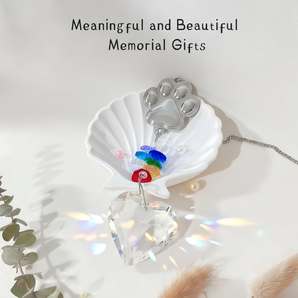 Cynlsum patitas corazón cristal: diseño tierno para conmemorar a tu compañero.