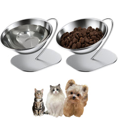 CYUmail bol gatos elevados 15 grados para una postura más natural al comer.