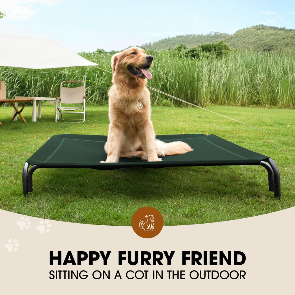 Czpalo Cama Elevada Perro Malla Transpirable ofrece superficie fresca para días cálidos.