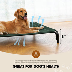 Czpalo Cama Elevada Perro Pies Antideslizantes mantiene estable la cama durante brincos.