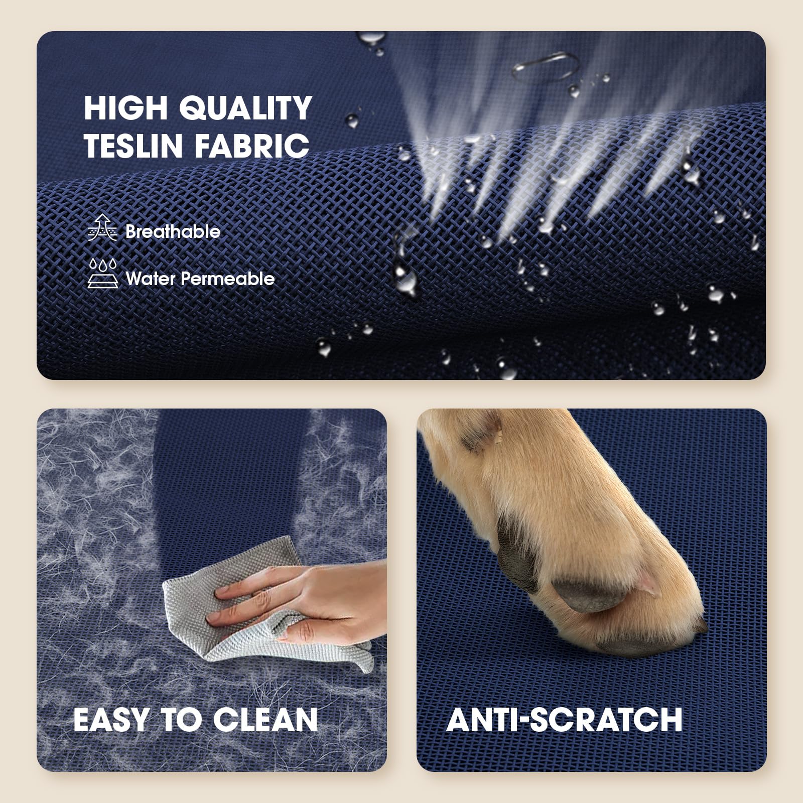 Czpalo cama con patas antideslizantes para estabilidad al entrar.