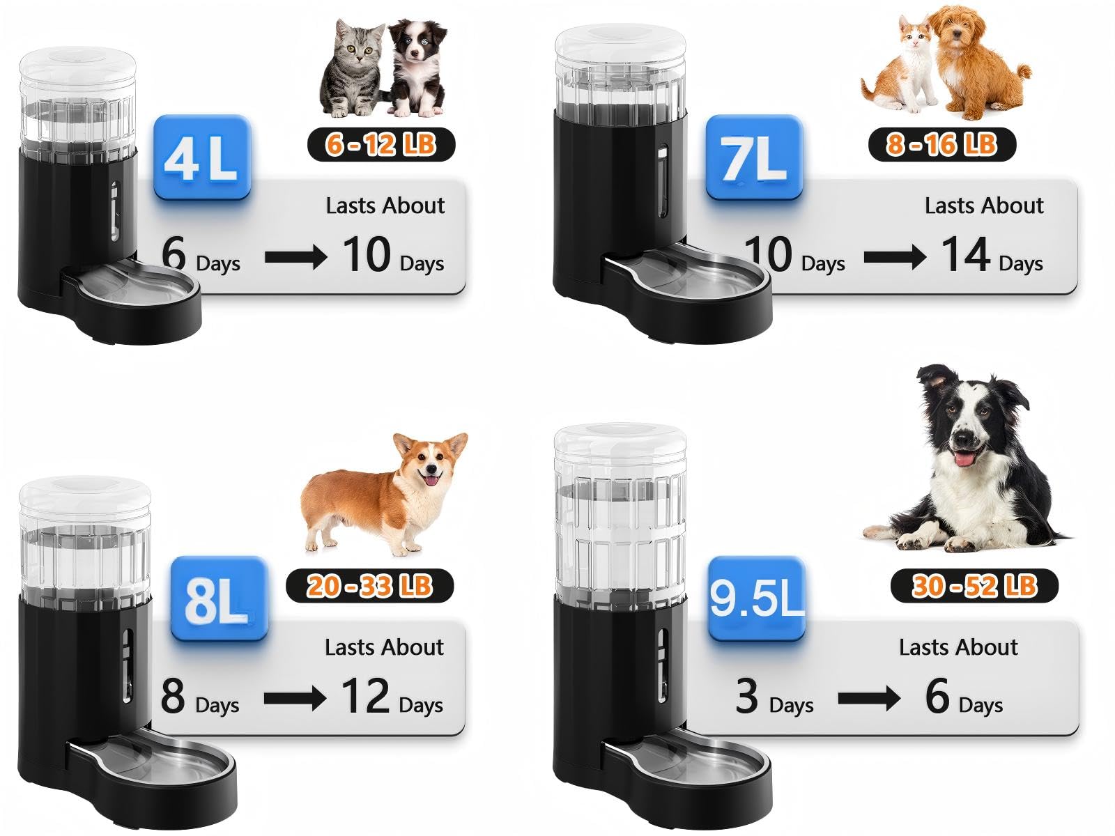 CZPET dispensador en negro 7L para interiores modernos.