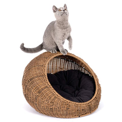 D+GARDEN rascador-cama-gato: superficie resistente para rascar y jugar.