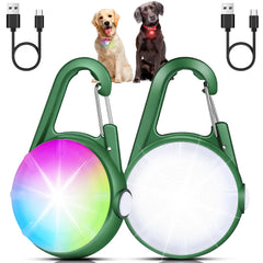 DAAMENT collar luz perro frontal en Army Green para mayor visibilidad nocturna