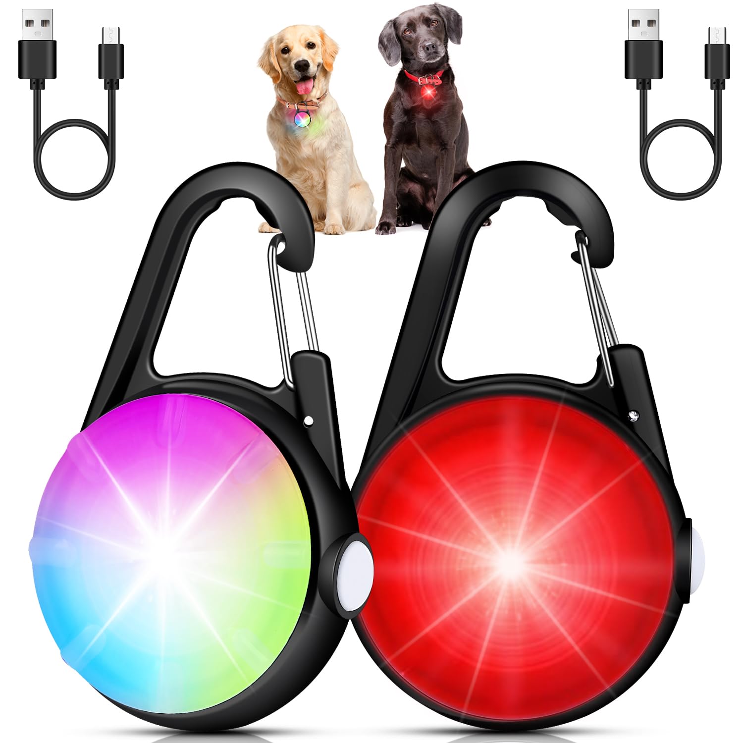 DAAMENT luz de collar para perro con brillo alto para visibilidad nocturna.