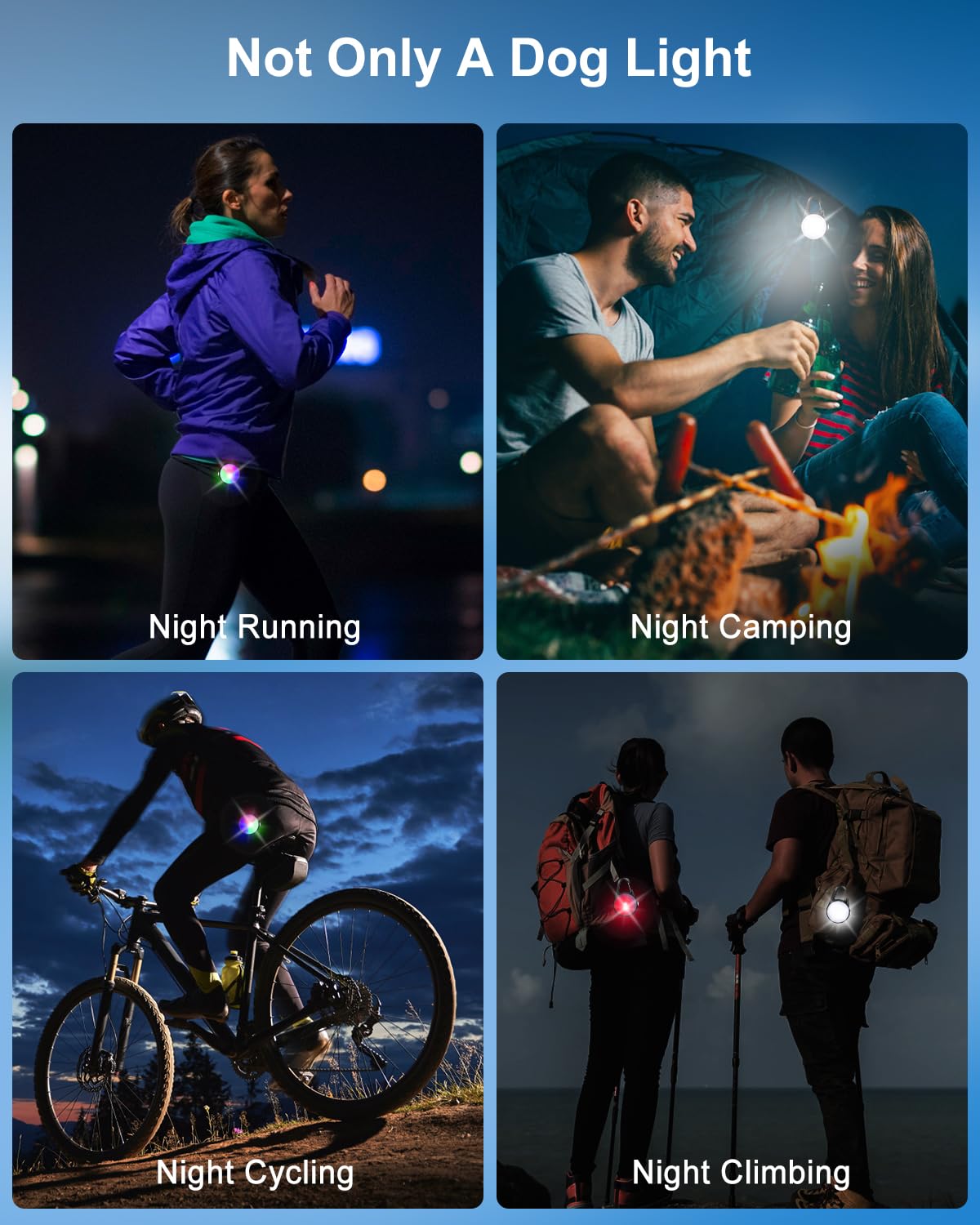 DAAMENT ideal para paseos nocturnos, ciclismo y camping al aire libre.
