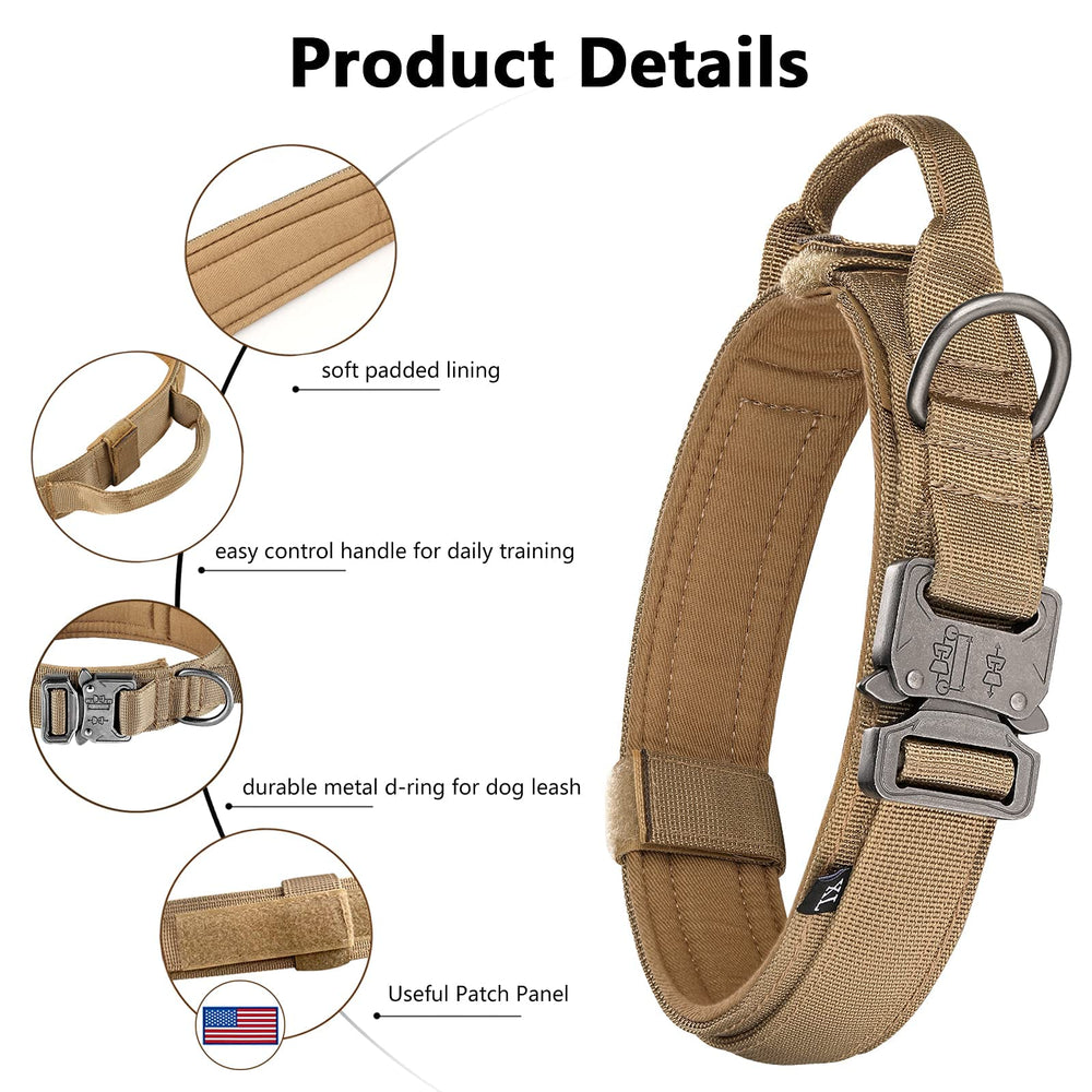 DAGANXI collar con parches Velcro para personalización e identificación.