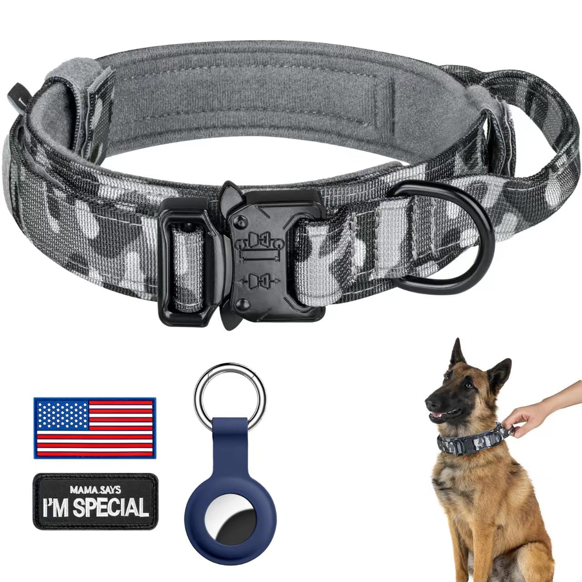 DAGANXI Collar Táctico con asa de control para entrenamiento seguro