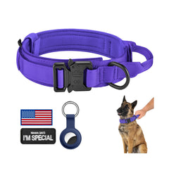 DAGANXI collar tactico: cierre metalico resistente para perros grandes.