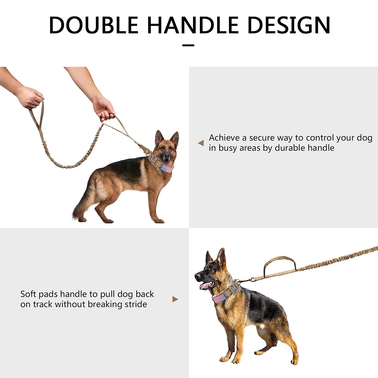 DAGANXI collar táctico con forro acolchado que protege el cuello del perro.