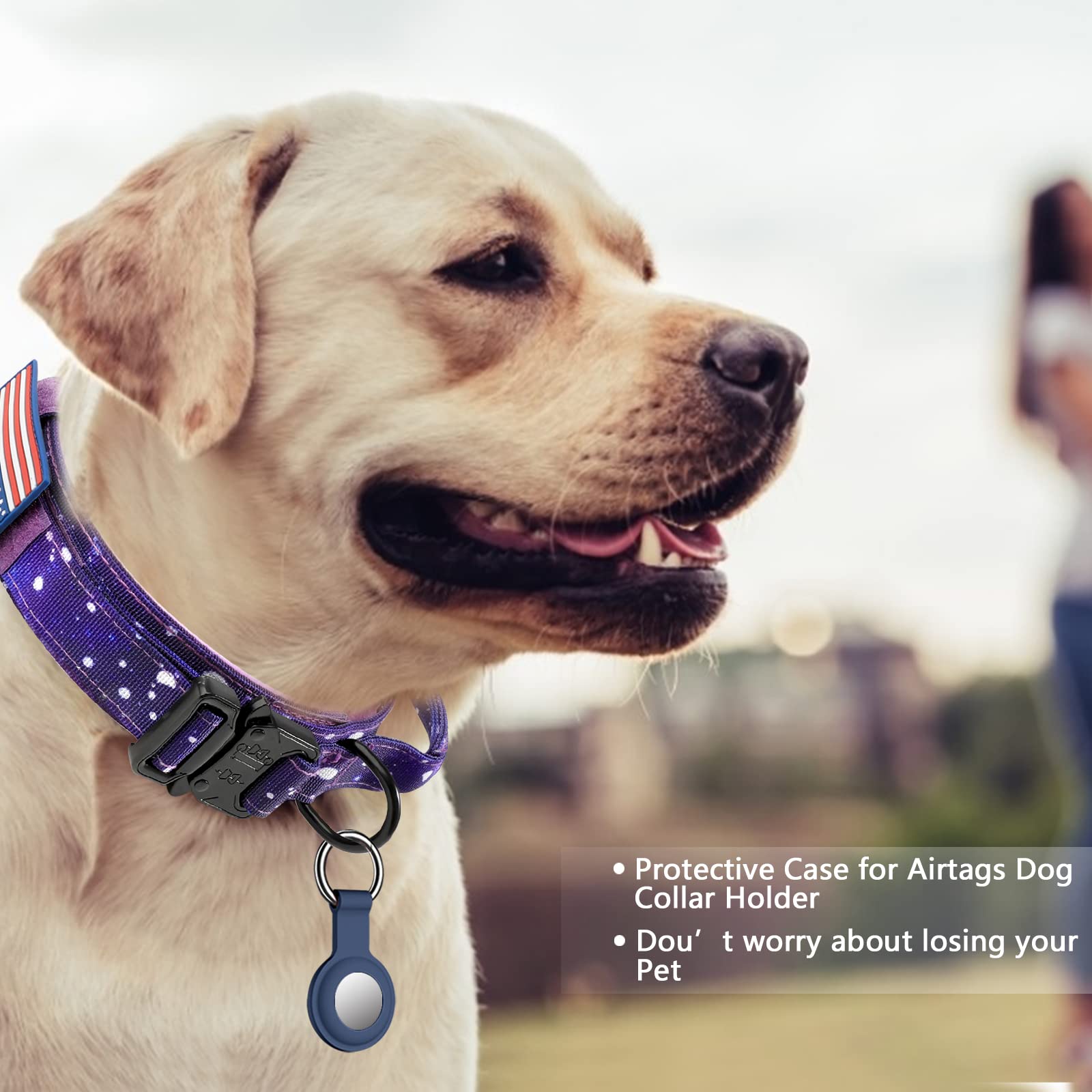 DAGANXI collar táctico con mango de control para guía segura durante paseos.