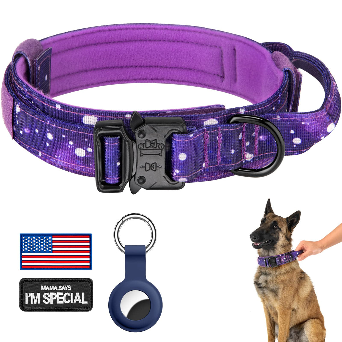DAGANXI collar táctico en nylon 1000D, perfecto para entrenamiento activo.