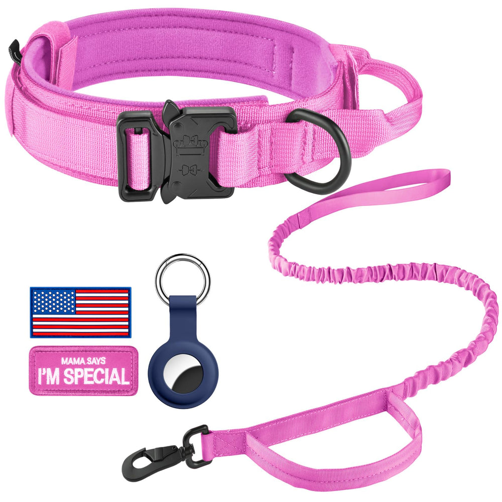 Collar táctico DAGANXI de nylon 1000D, resistente y cómodo para perros grandes.