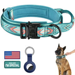 DAGANXI collar táctico para perro: vista frontal que destaca ajuste cómodo y duradero.
