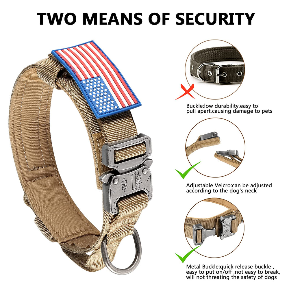 DAGANXI collar táctico incluye parches para personalización e identificación.