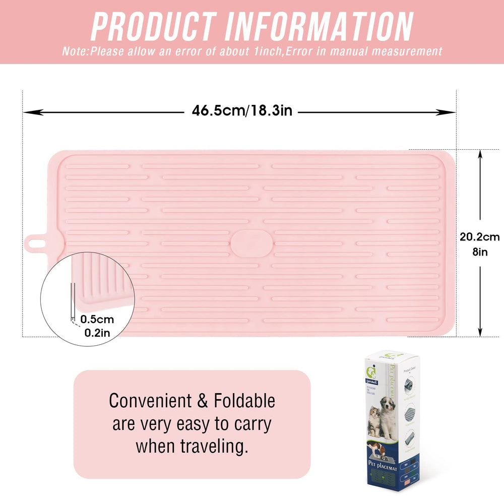 Dahaiwua mantel plegable anti-deslizante rosa mantiene cuencos en su sitio