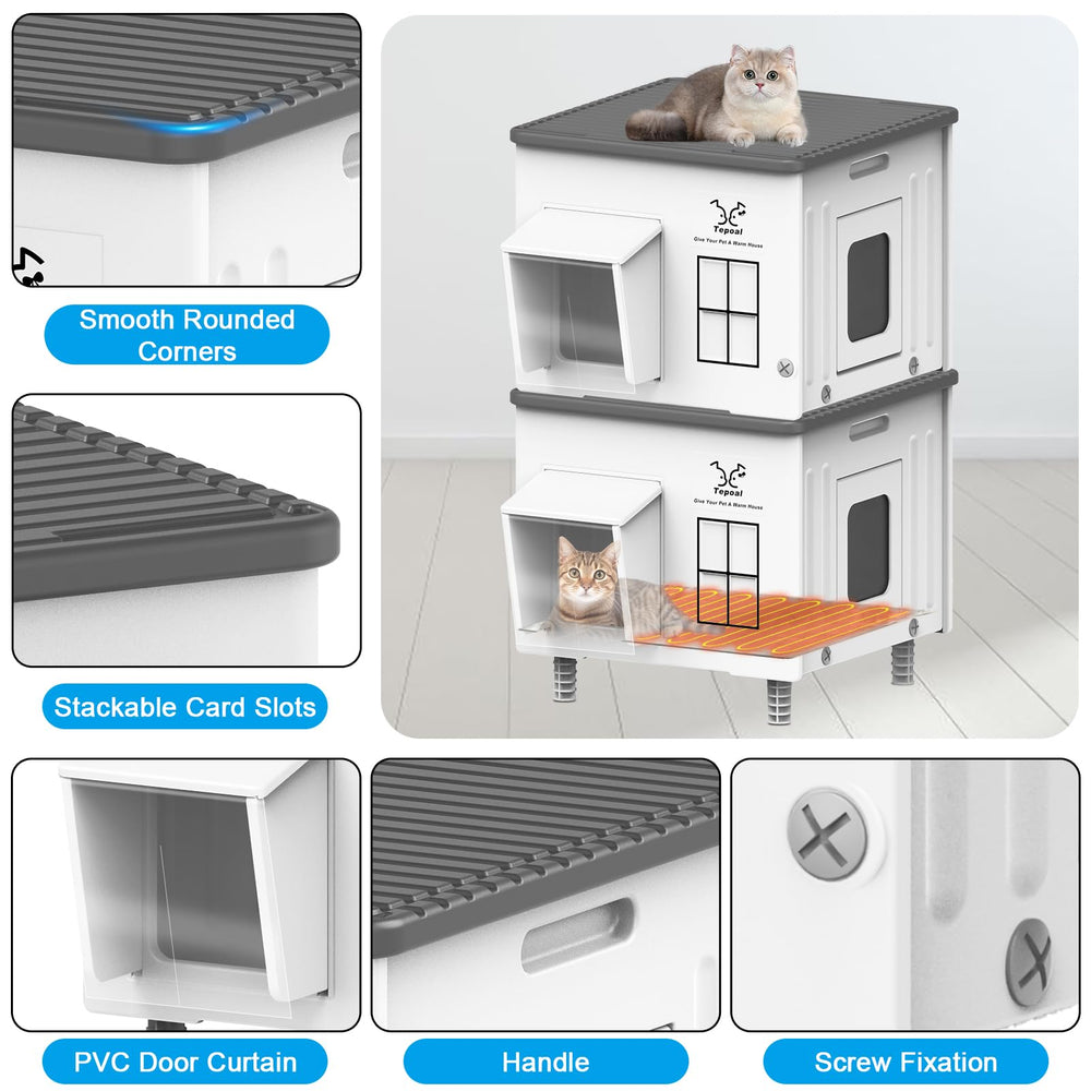 Dahivs base-elevada: mantiene al gato lejos del suelo mojado para estancias secas.