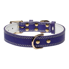 DAIHAQIKO collar cuero genuino color morado para estilo y función