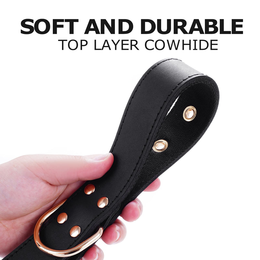 DAIHAQIKO collar cuero ideal para uso exterior, paseos y senderismo
