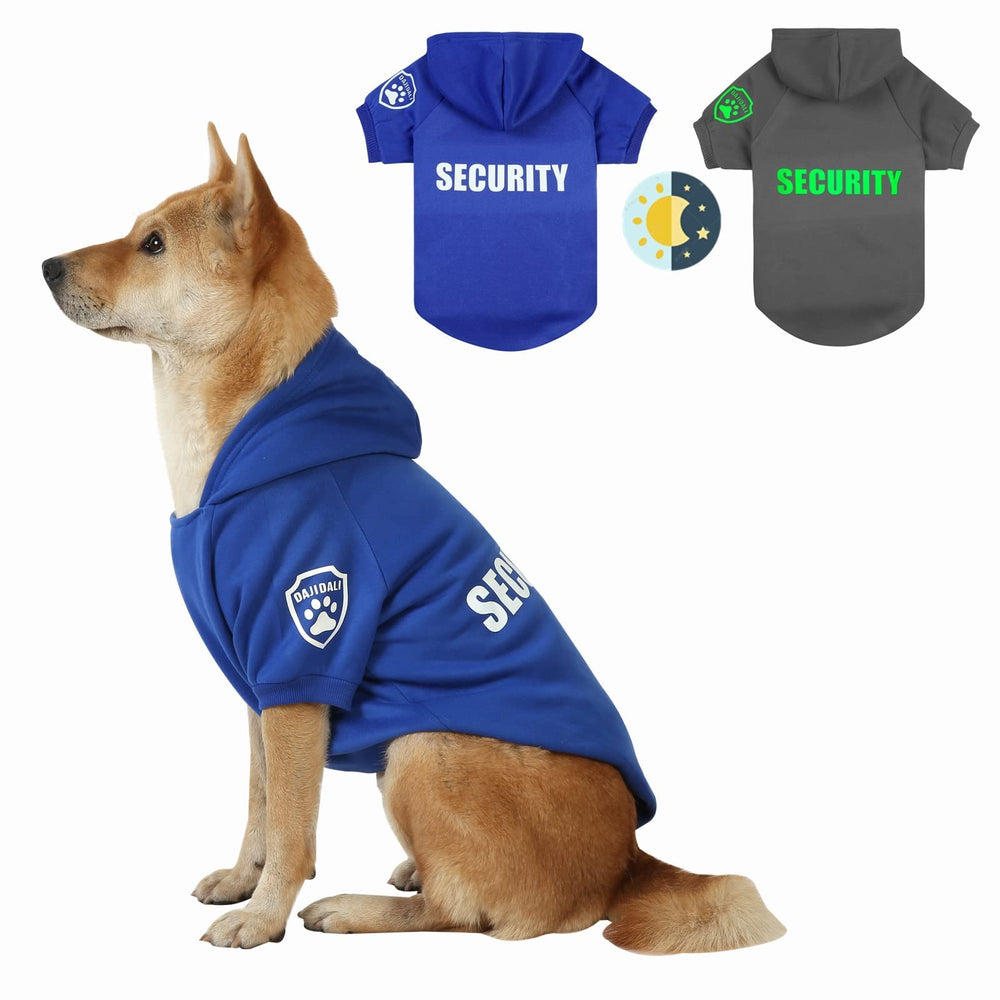 DAJIDALI sudadera para perros con impresión de seguridad que brilla en la oscuridad.