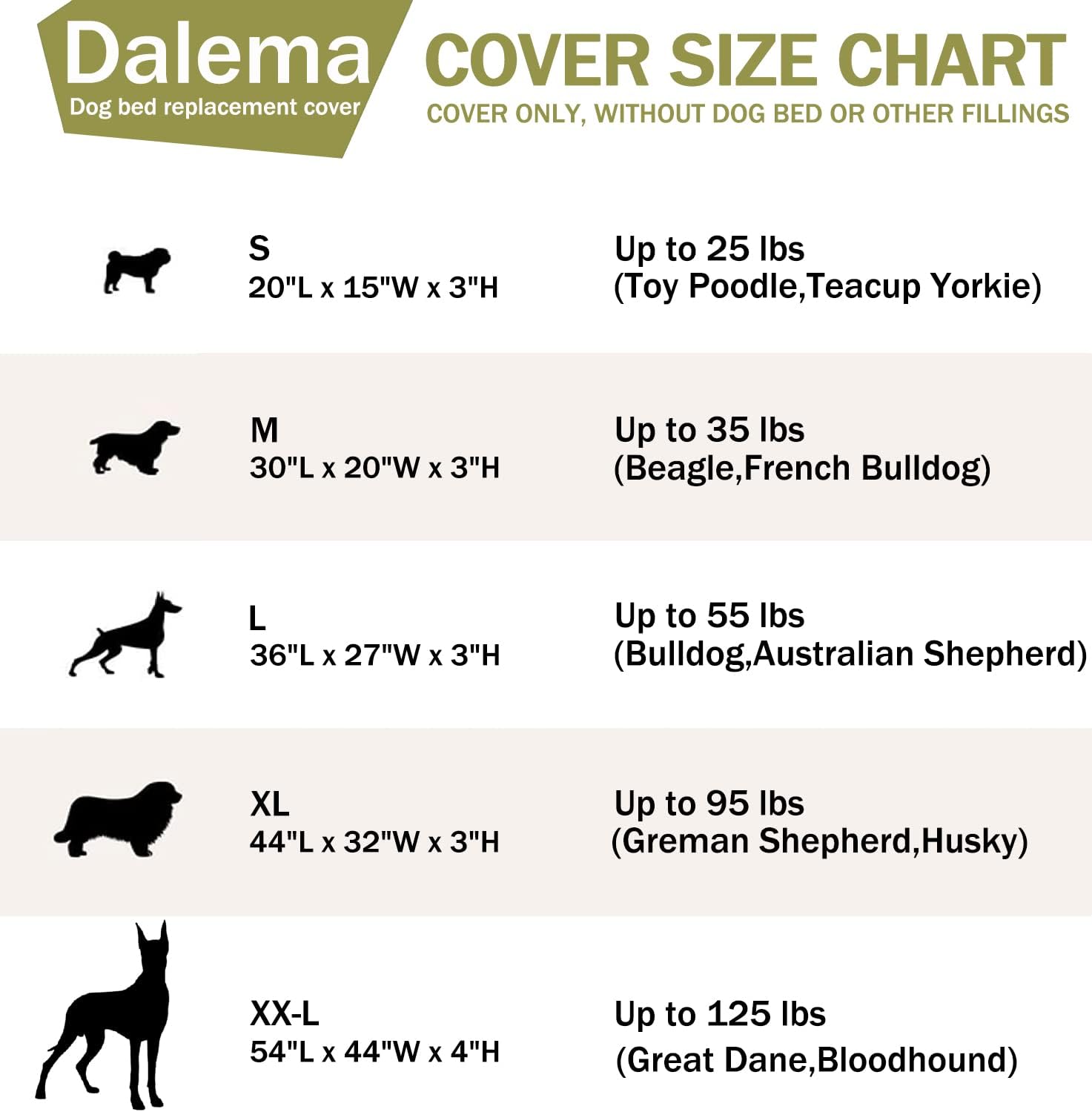 Funda Dalema para cama de perro, relleno con ropa usada para confort.
