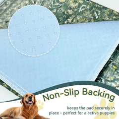 DAMIROON paño lavable para perro, diseño floral bohemio que decora con estilo.