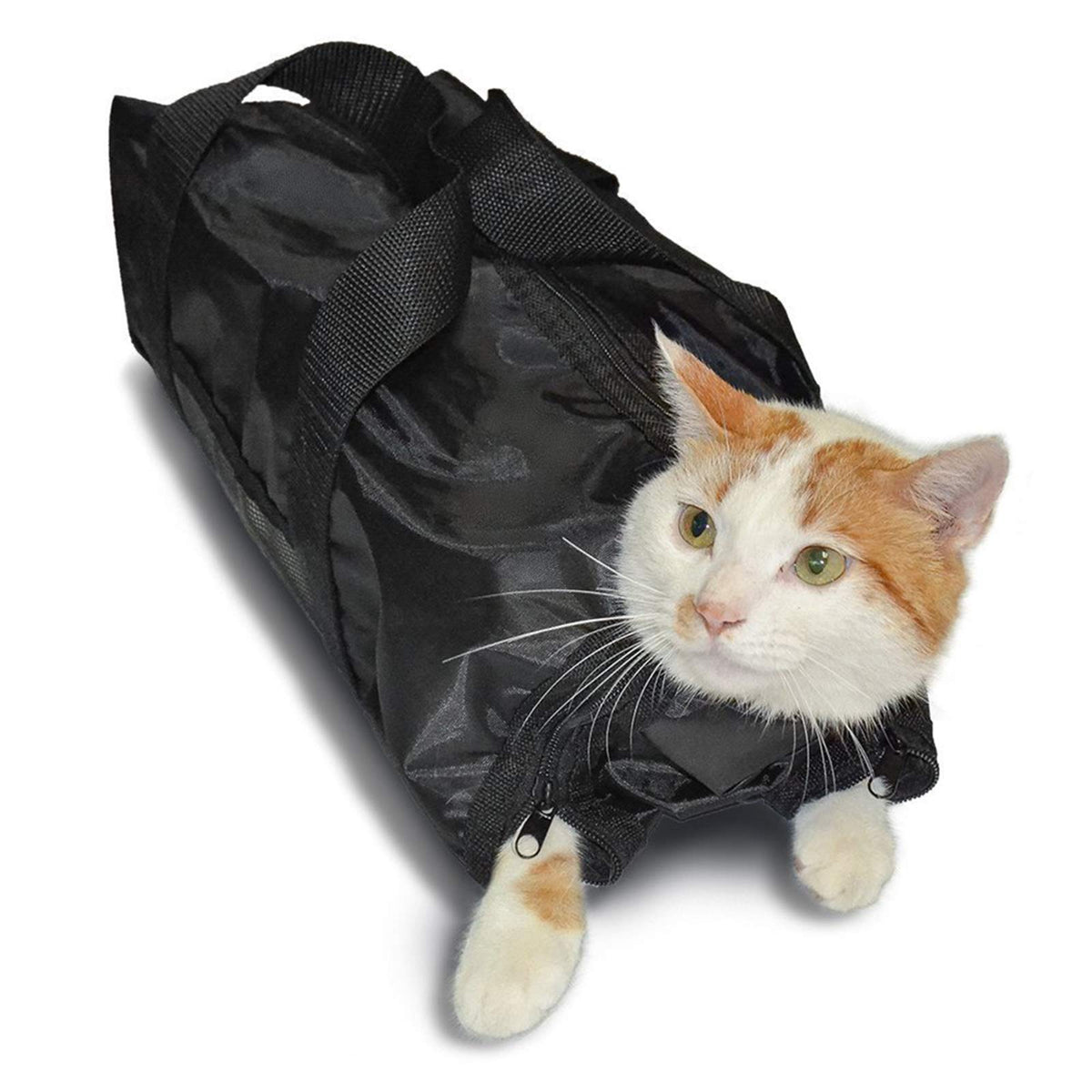 DaMohony Bolsa de Cuidado para Gatos, vista frontal para recorte de uñas y limpieza de patas.