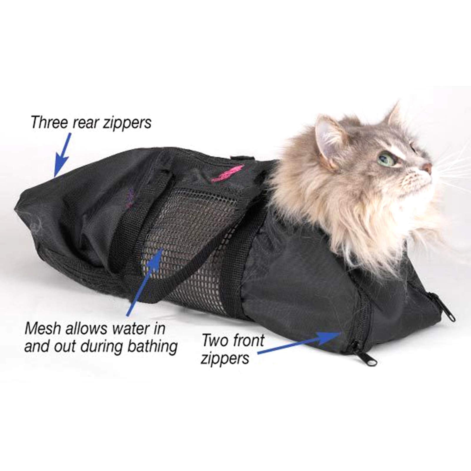 DaMohony Bolsa de Cuidado para Gatos, panel de malla para baño cómodo.