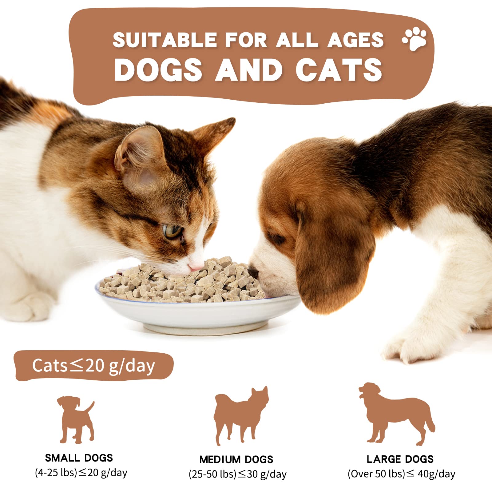 Fácil digestión para perros y gatos con cubos de pato.