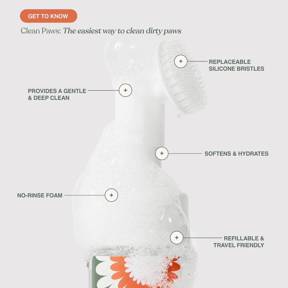 Dandylion Clean Paws: brocha de silicona suave para áreas difíciles entre almohadillas.