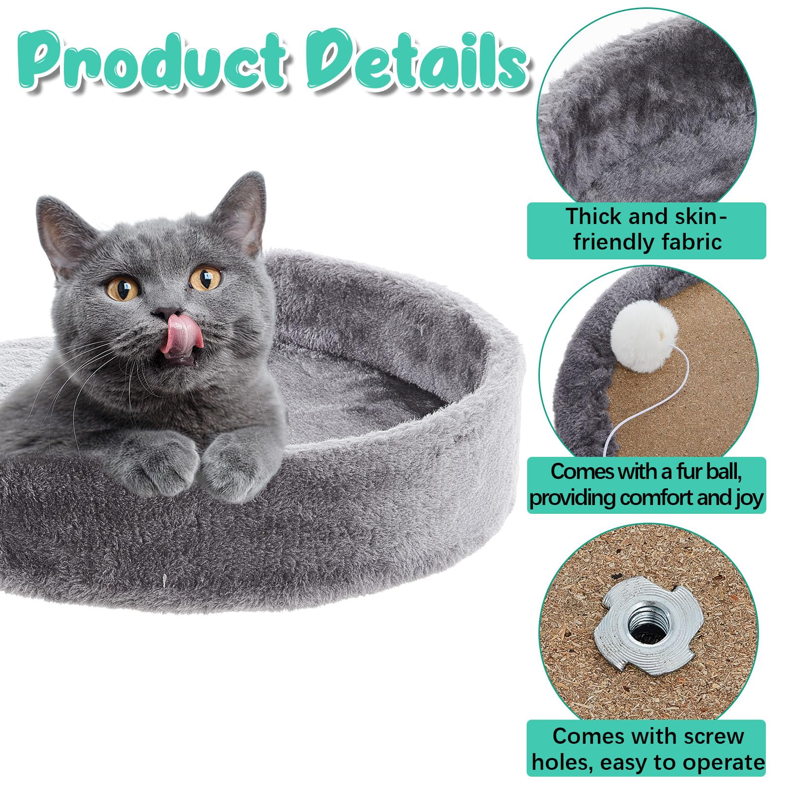 Dansydaisy bola elastica colgante, arbol gato, añade juego interactivo para mascota
