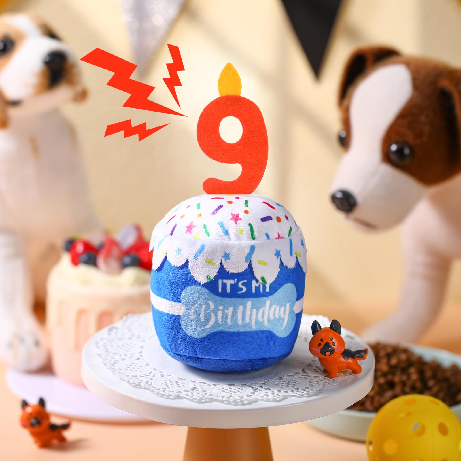 Dansydaisy decoracion-foto-aniversario-perro-azul: captura momentos felices sin esfuerzo.