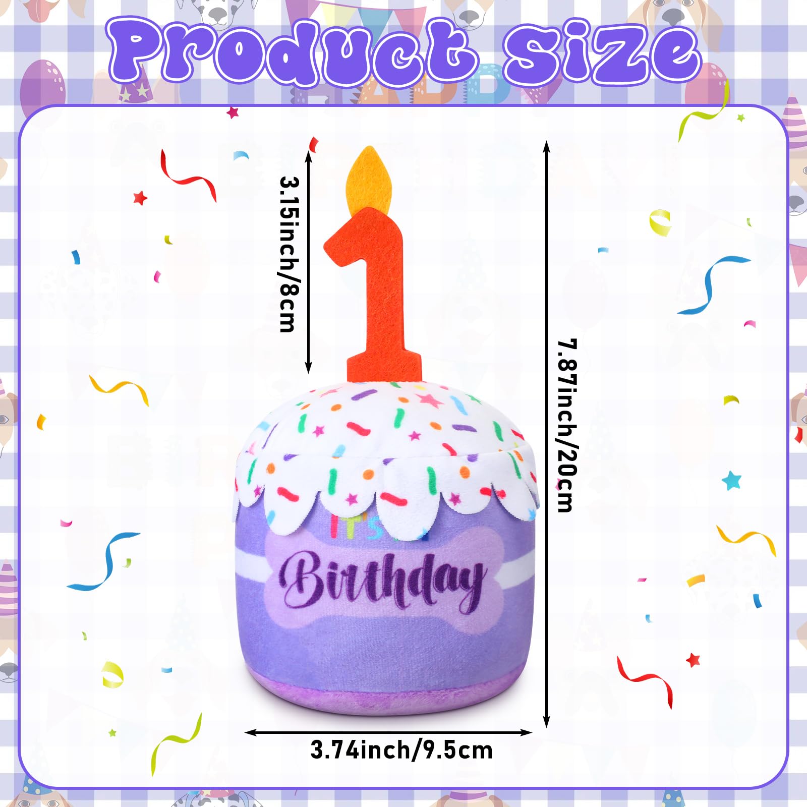Dansydaisy diseño tridimensional superior para celebrar el primer cumpleaños.