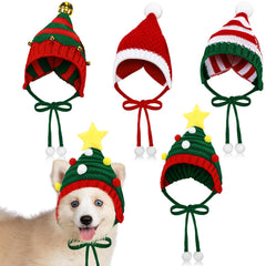 Gorro navideño Dansydaisy para perros con cuatro estilos, perfecto para fiestas y fotos.