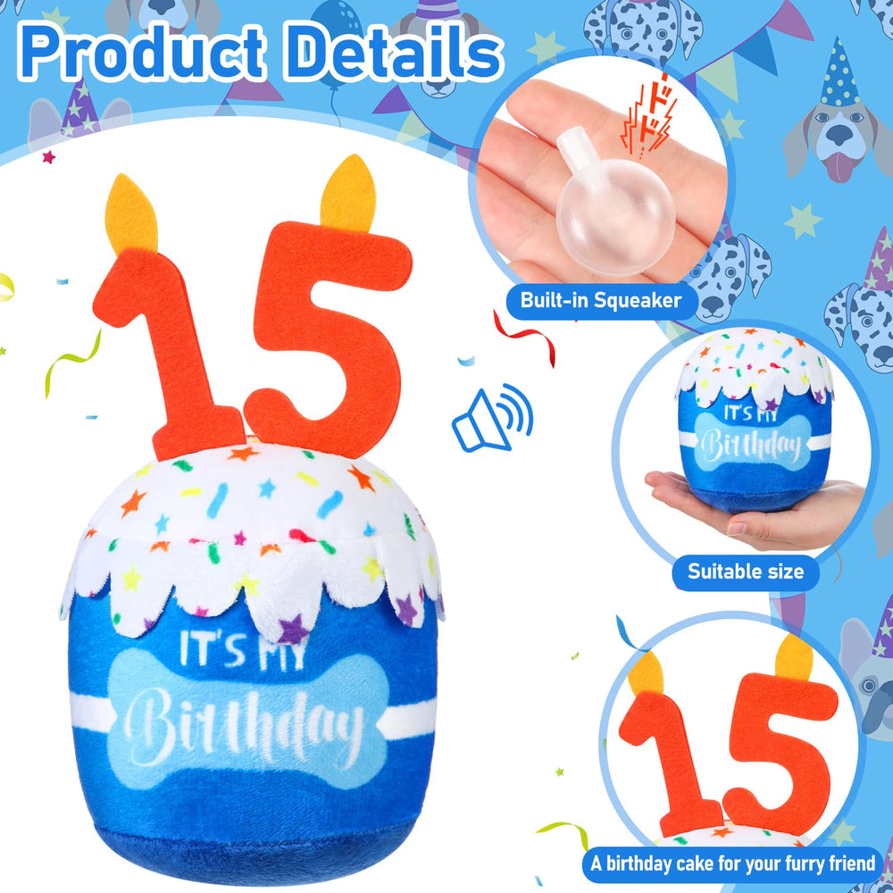 Dansydaisy juguete-peluche-con-chillido-perro-azul: ideal para juego interactivo y diversión duradera.